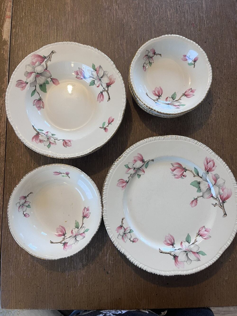 Vtg Lot 10 Homer Laughlin DOGWOOD LIBERTY Soup / Pasta Bowls Plates Pieces